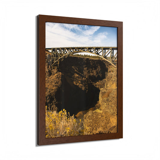 Crooked River Bridge Wood Framed Print
