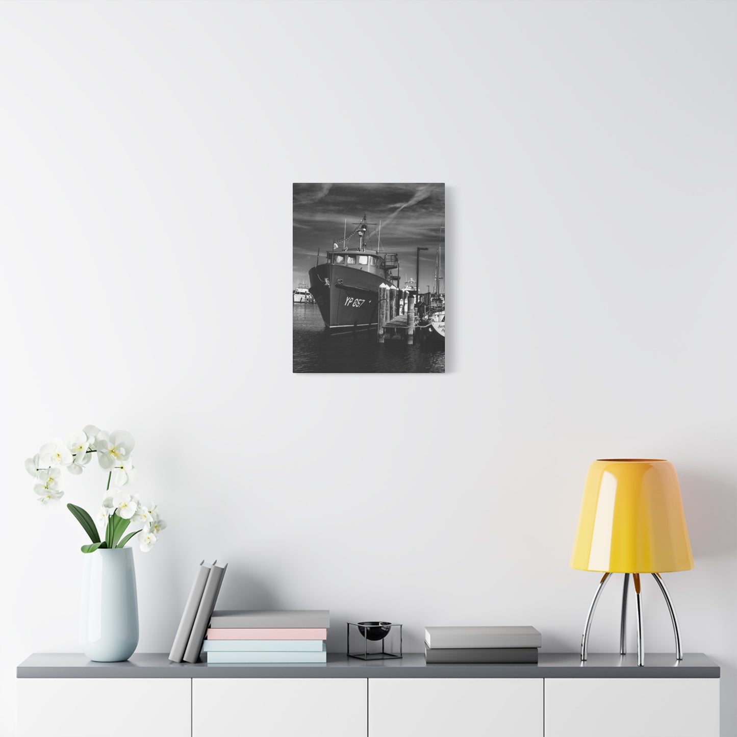 Monochrome Marina | Canvas