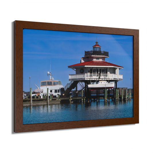 The Choptank River Lighthouse Wood Framed Print