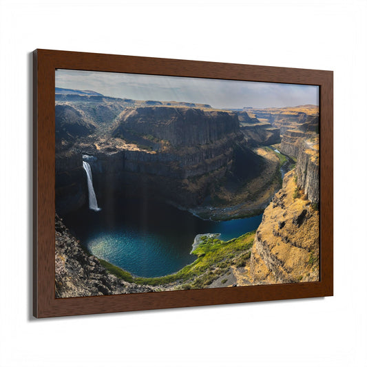 The Grandeur Of Palouse Falls Wood Framed Print