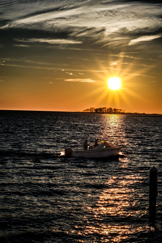 Sunset Boat On The Tangier Sound Digital Download