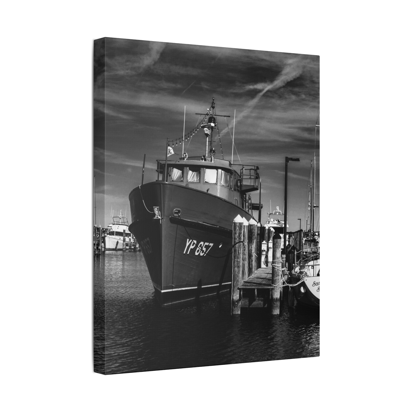 Monochrome Marina | Canvas