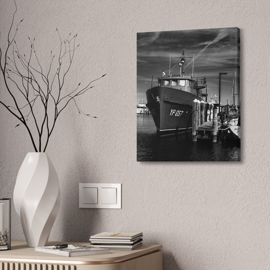 Monochrome Marina Canvas