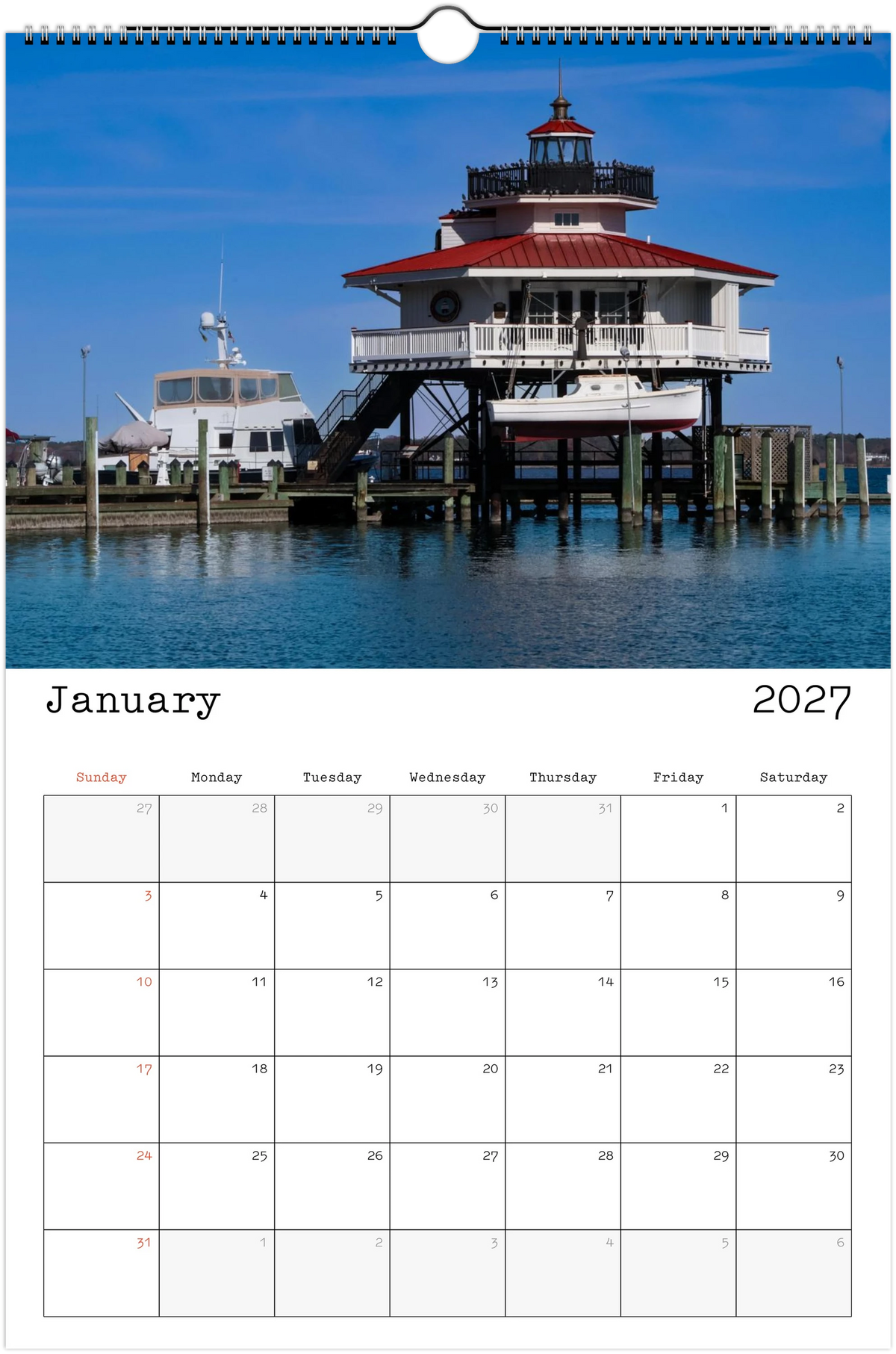 Eastern Shore 2027 Calendar
