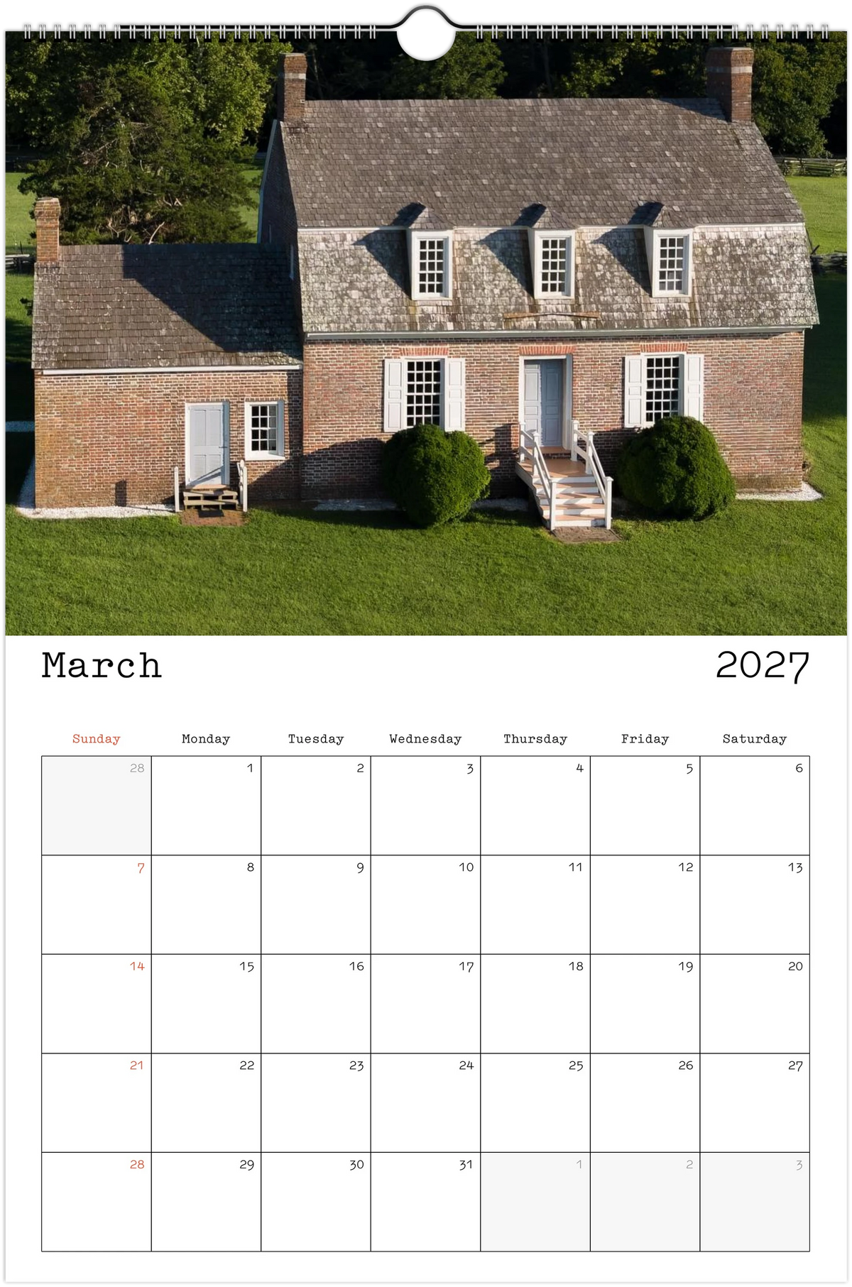 Eastern Shore 2027 Calendar