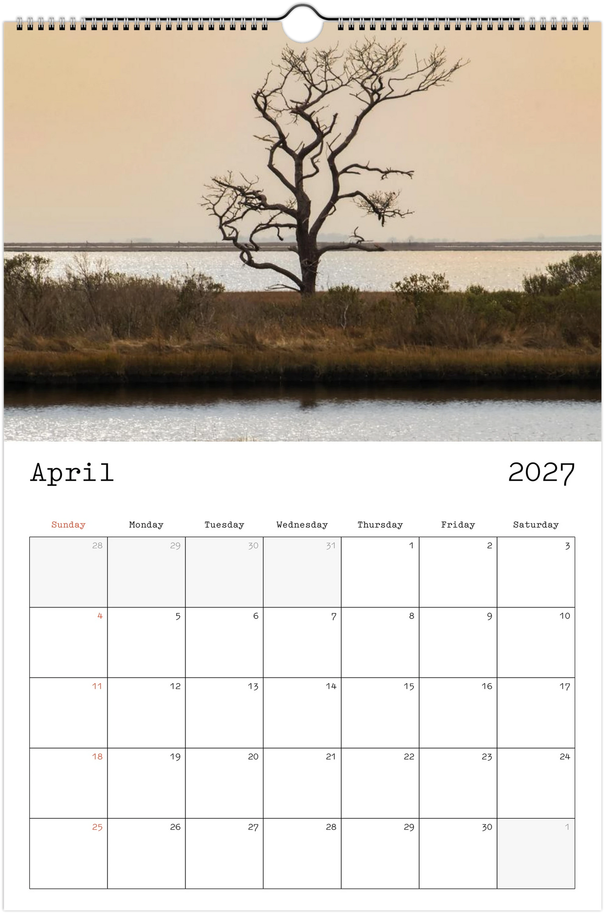 Eastern Shore 2027 Calendar