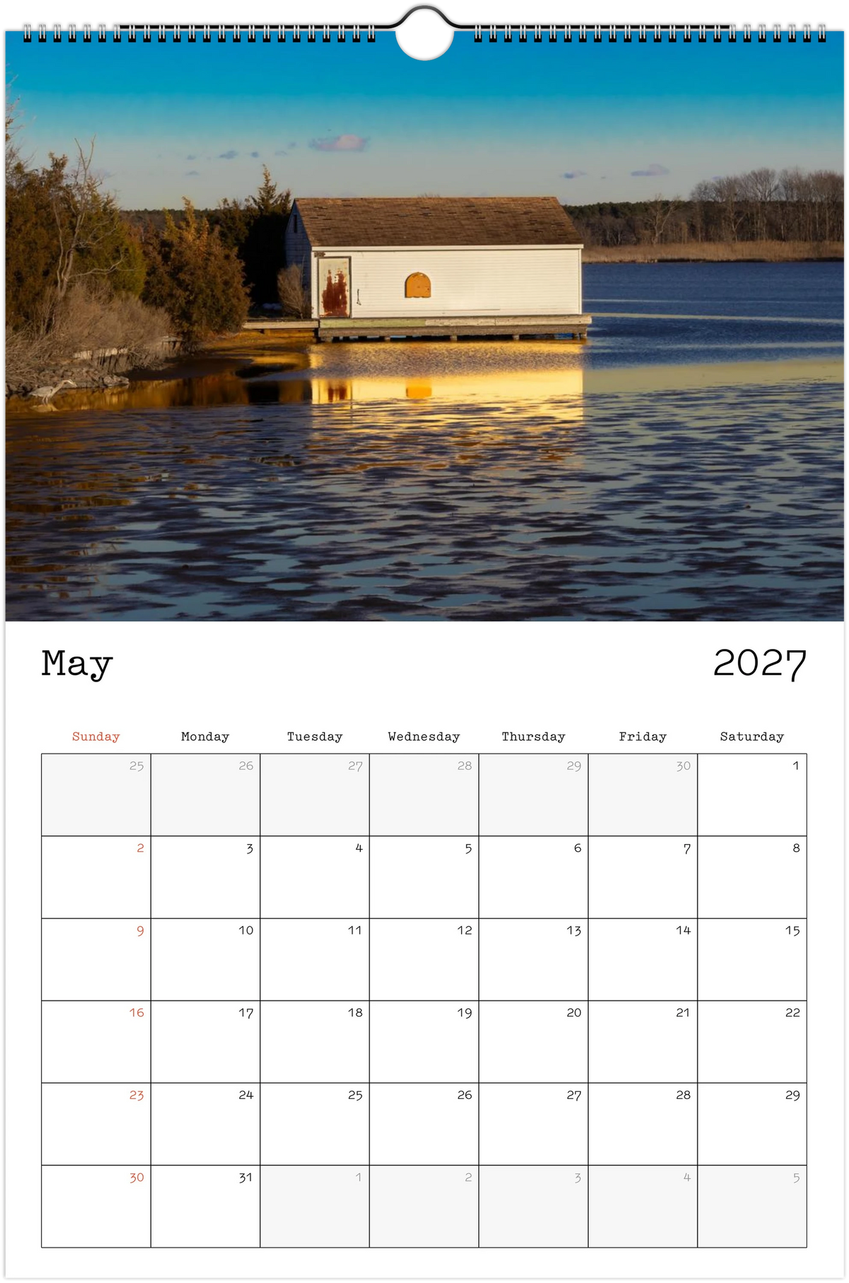 Eastern Shore 2027 Calendar