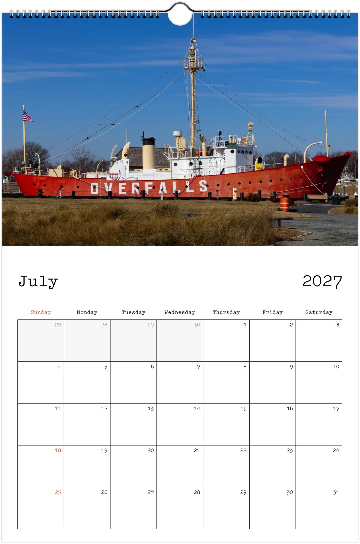 Eastern Shore 2027 Calendar