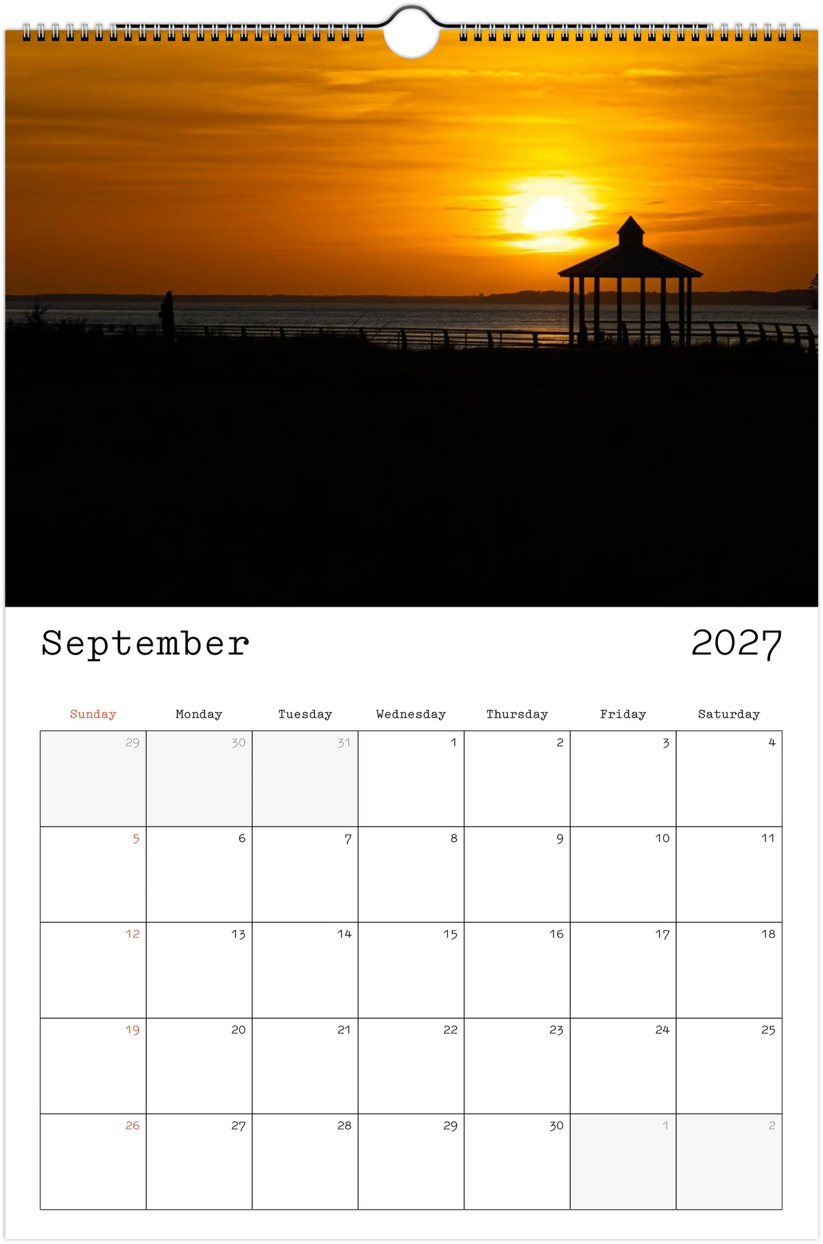 Eastern Shore 2027 Calendar